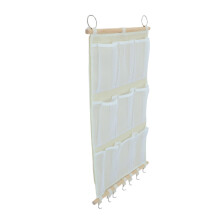 Wit Stoffen Deurhanger Met En Vakken, Knuffelopslag