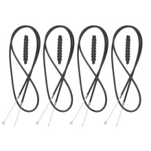 2Sets Remkabel Clip Set Zwart Duurzaam PVC Staal Senior Wandelwagen