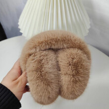 Gelbe Leder-Ohrenschützer für Damen - 1 Paar