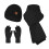 Dames wollen muts, sjaal en handschoenen set 1
