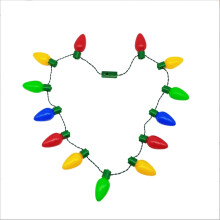 LED karnevalový náhrdelník s 13 žiarovkami, 3 svetelné režimy, 115 cm
