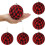 6 Pack Fabric Buffalo Check Christmas Balls 1