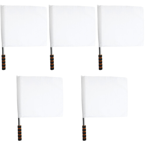5Pcs Durable Soccer Referee Flags with Sponge Grip and Stainless Poles 1