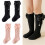 Childrens Calf Socks Elegant Style Lace Edge Multiple-Red M 3