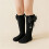 Childrens Calf Socks Elegant Style Lace Edge Multiple-Red M 4