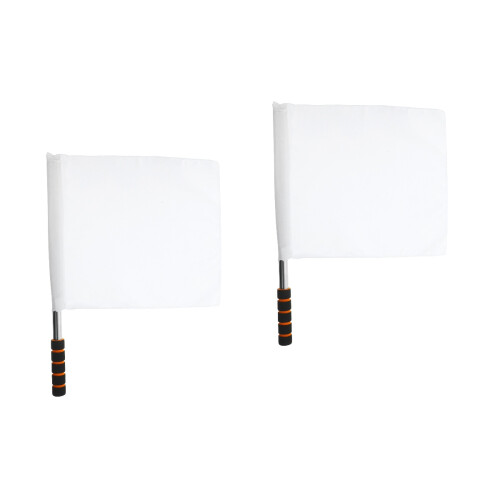 2Pcs Versatile White Flags for Sports and 2