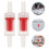 12Pcs ABS Aquarium Check Valve Durable One Way Non Return Valve Red 6