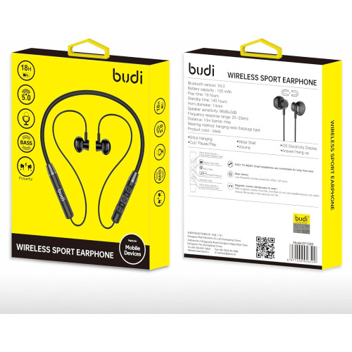 Budi Bluetooth V5.0 Wireless Noise cancelling and suppression with 10m barrier-free