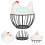 3Pcs Iron Egg Basket with Lid Multi Color Kitchen Storage 8