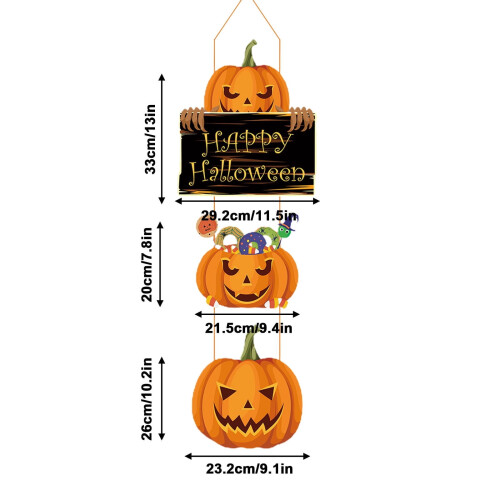 Ensemble de 3 décorations suspendues pour Halloween 2
