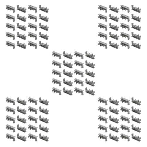 100Pcs Durable Plastic Din Rail Mounting Brackets Grey for Daily Use 1