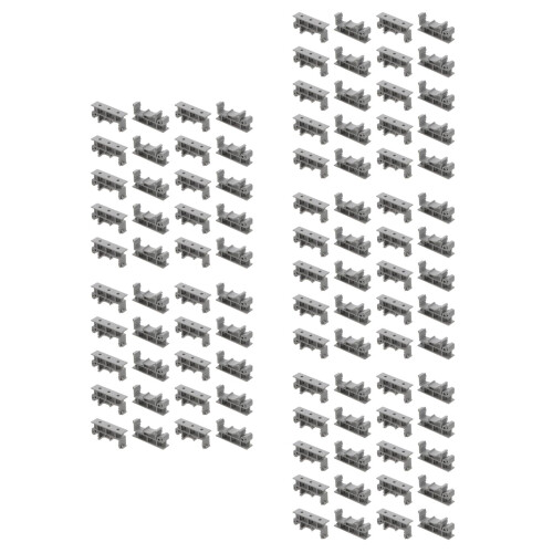 100Pcs Durable Plastic Din Rail Mounting Brackets Grey for Daily Use 2
