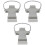 3Pcs White Alloy Panel Lifting Carrier Heavy Duty Wood Panel Handle 2