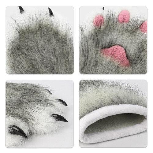 Kitten Paw Plush Handskar – 1 Par 1