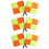 6Pcs Lightweight Competition Referee Flags Vibrant Football Flags 7
