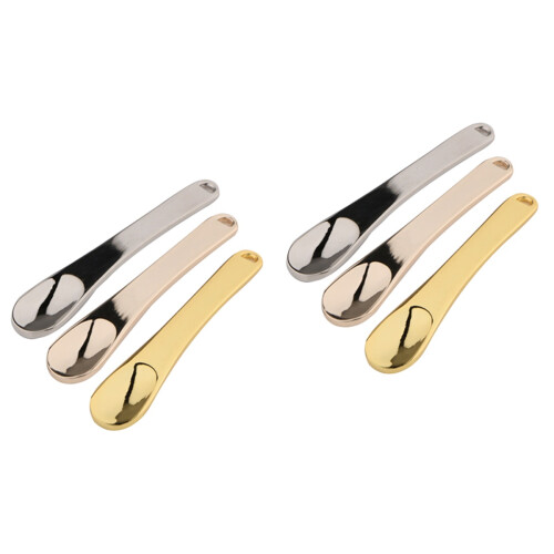 6Pcs Durable Zinc Alloy Makeup Spoons Assorted Color Skincare Tools 2