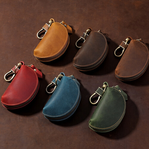 Multipurpose Key Wallet PU Leather Car Key Holder-dark green 2