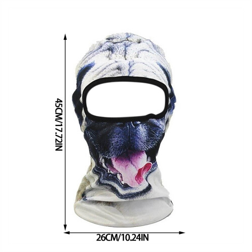 3D dieren skimasker met oren – Polyester – 1 stuk 1