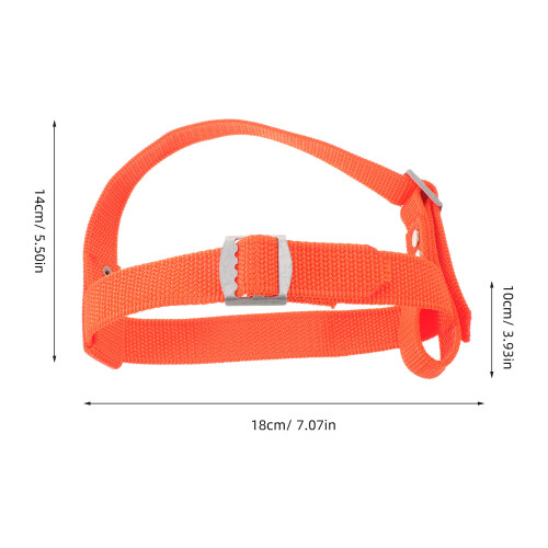 1Pair Orange Lineman Pole Climbing Straps High Durability Heel Support 1