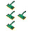 4Pcs Green Plastic Floor Scrub Brushes for Home Efficient Painting 4