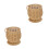 2Pcs Handwoven Imitation Rattan Storage Baskets Khaki for Kitchen Use 4