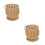 2Pcs Handwoven Imitation Rattan Storage Baskets Khaki for Kitchen Use 5