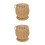 2Pcs Handwoven Imitation Rattan Storage Baskets Khaki for Kitchen Use 6