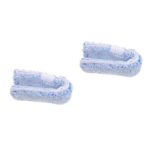 2Pcs Efficient Blue Microfiber Window Cleaner Refill Pads Reusable 2