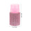 Pink Refillable Push Down Pump Dispenser with Rhinestone Design 2
