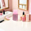 Pink Refillable Push Down Pump Dispenser with Rhinestone Design 3