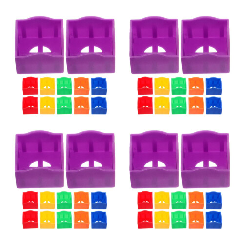 48Pcs Plastic Pool Chalk Holder Durable Cue Chalk Case 1