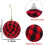 6 Pack Fabric Buffalo Check Christmas Balls 2