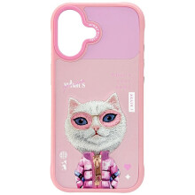 Nimmy Cool &amp; Cute 2.0 White Rich &amp; Beauty Cat Case with MagSafe for iPhone 17 6.3" Pink - N-KMLL-IP17-04