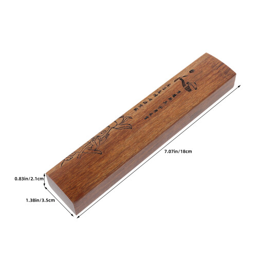 4Pcs Coffee Solid Wood Calligraphy Paperweight for Writing and Drawing 1