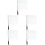 5Pcs White Traffic and Racing Flags with Comfortable Hand Grips 5