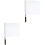 2Pcs Competition Referee Flags White with Sturdy Stainless Steel Poles 2