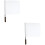 2Pcs Competition Referee Flags White with Sturdy Stainless Steel Poles 5