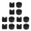 12Pcs Slotted Jack Support Rubber Pads Universal Frame Rail Protector 2