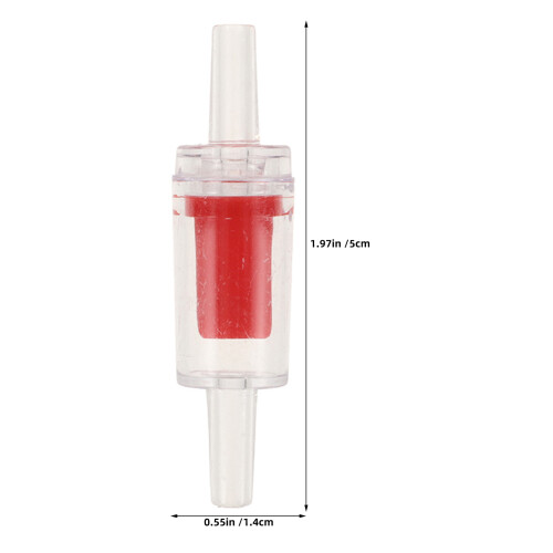 12Pcs Aquarium Air Pump Check Valve Red Plastic One Way Control Valve 1