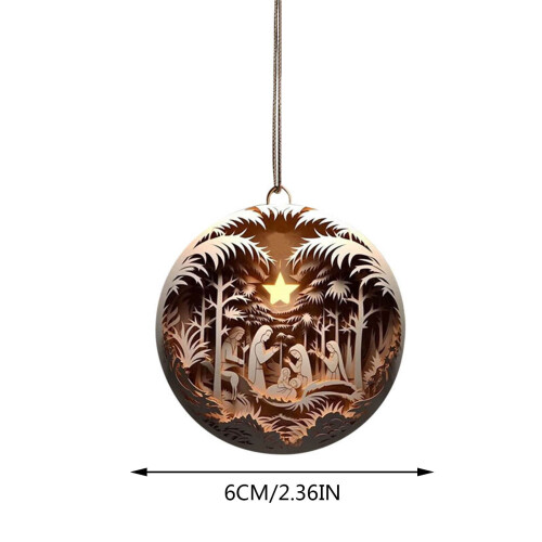 Kerststalornament van acryl, kerstdecoratie 2
