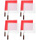 4Pcs Durable Signal Flags Handheld for Sports Referee and Traffic Use 4