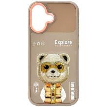 Nimmy Cool &amp; Cute 2.0 Bear Case with MagSafe for iPhone 17 6.3" Brown Orange - N-KMLL-IP17-011-B