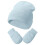 Strickmütze und Fäustlinge für Babys, weich, einfarbig, 3–24 4