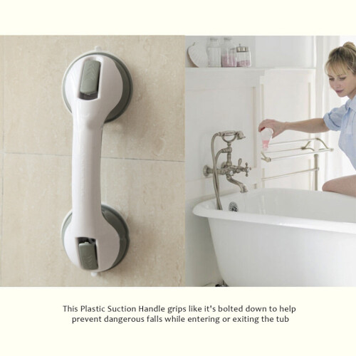 2X Safety Bathroom Bath Shower Hand Grip Grab Suction Rail Bar Handle 1