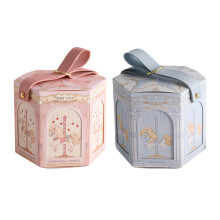 Boîte à bonbons carrousel de dessin animé - 14 x 14 x 11,5 cm - Papier bourré