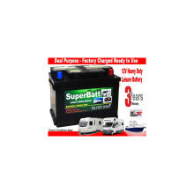 12V 75AH Leisure Battery Maintenance Free Calcium Long Life SuperBatt LH75