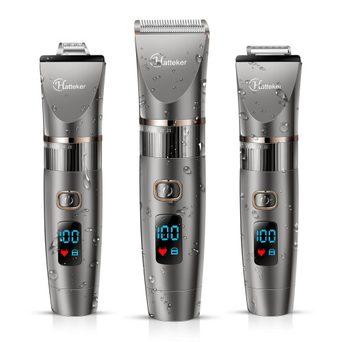 HATTEKER Hair Clipper Beard Trimmer For Men 3 in 1