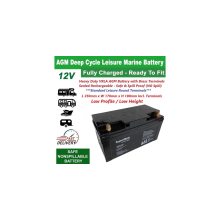 12V 110AH Leisure Marine Sealed AGM Battery Low Height Low Profile 12VSLA35N
