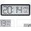 Digital wall clock, clock, wall decor, temperature, date and humidity display, 20cm, black 2