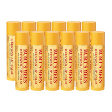 Burt's Bees Back To School Gift Ideas, Lip Balm - Original Beeswax 12 Count Pack in Bulk, Natural Origin Conditioning Lip Treatment, 12 Tubes, 0.15 oz